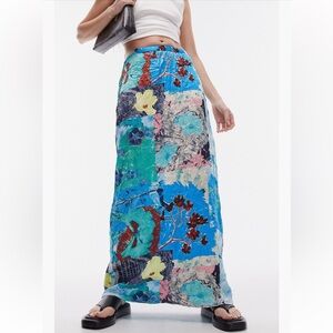 Topshop Resort Print Maxi Skirt